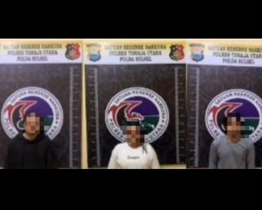 Satres Narkoba Polres Toraja Utara, Amankan 3 Pelaku Penyalahgunaan Narkoba Jenis Sabu