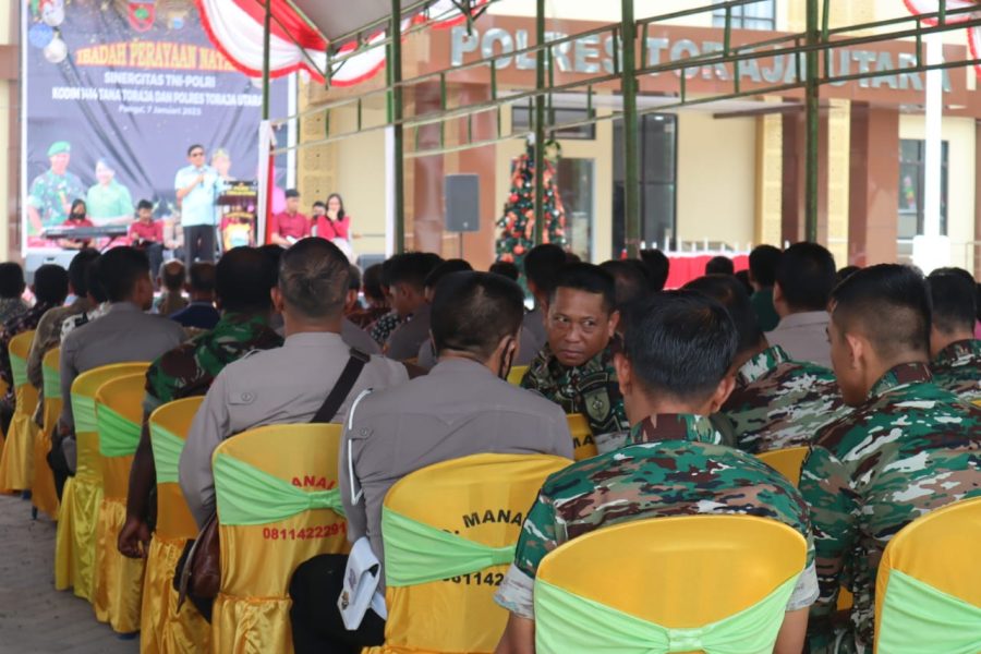 Polres Toraja Utara Dan Kodim 1414/Tator Gelar Perayaan Natal 2022 Bersama Wujud Sinergitas TNI-Polri