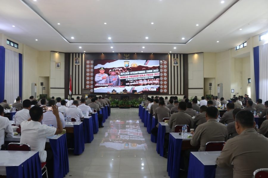 Kapolres Toraja Utara Hadiri Kegiatan Anev Kamtibmas Tahun 2022 di Mapolda Sulsel