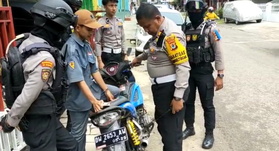 Operasi Keselamatan Pallawa 2023, Satlantas Polres Toraja Utara Amankan Puluhan Sepeda Motor Berknalpot Brong