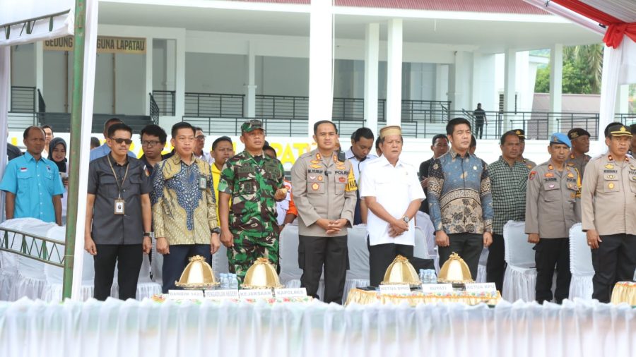 Kapolres Soppeng menghadiri kegiatan simulasi pemungutan suara dan penghitungan suara serta penggunaan Sirekap