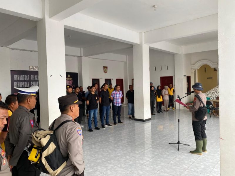 Kabag Ops Polres Sidrap Pimpin Apel Siaga, Koordinasi Evakuasi Korban Banjir