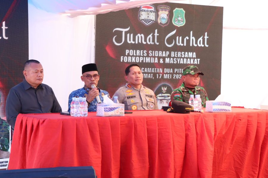 Melalui Jum’at Curhat, Kapolres Sidrap Kembali Dengarkan Keluh Kesah Masyarakat Kecamatan Dua Pitue