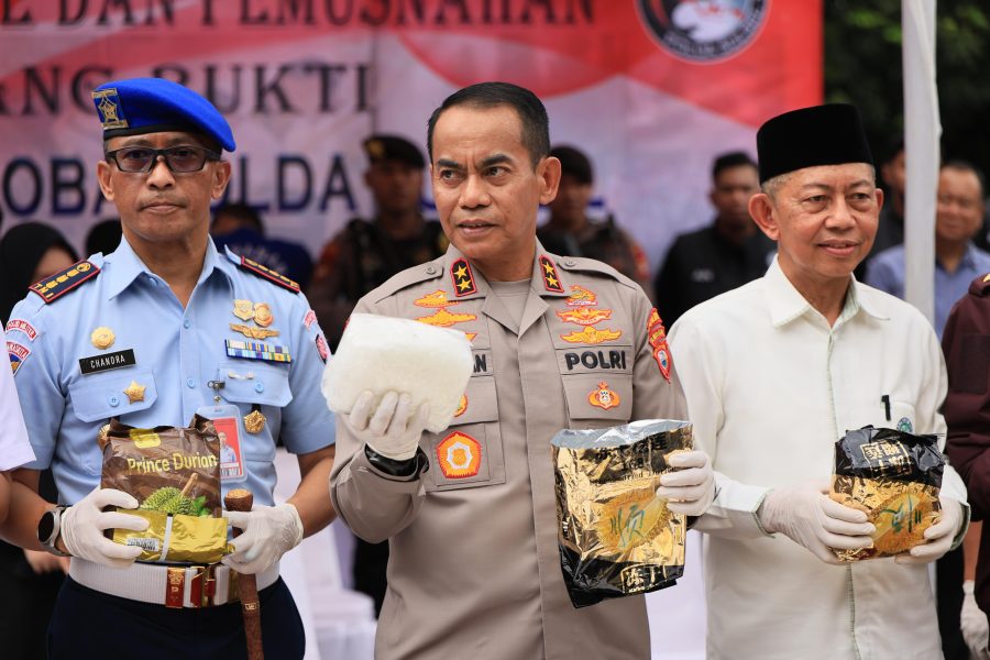 Kapolda Sulsel Pimpin Pemusnahan Barang Bukti Narkoba Sebanyak 37 Kg di Mapolda Sulsel