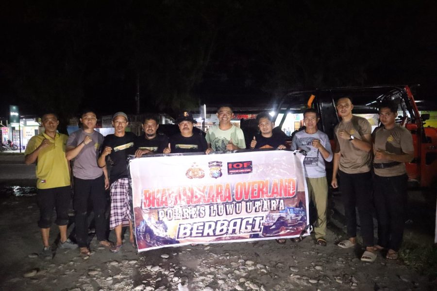 BOYONG KOMUNITAS JEEP, KAPOLRES LUWU UTARA SALURKAN BANTUAN BANJIR DI TIGA KECAMATAN