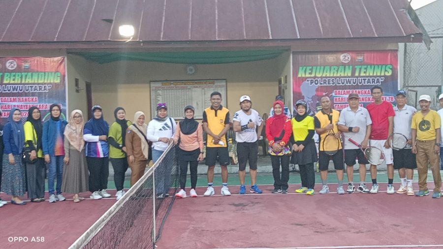 *Bupati Luwu utara buka Kejuaraan Tenis Polres Luwu Utara dalam Rangka Hari Bhayangkara Ke-78*