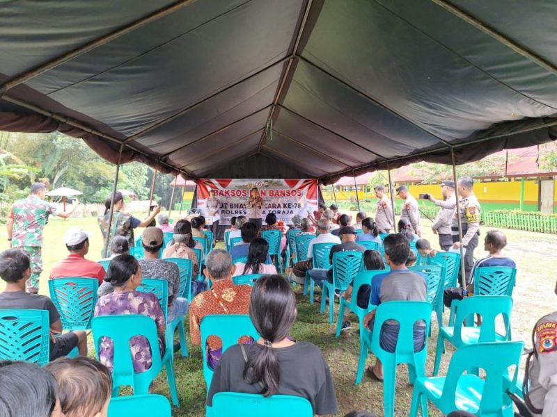 Polres Tator Gelar Baksos Dan Bansos, Sambut HUT Bhayangkara Ke 78