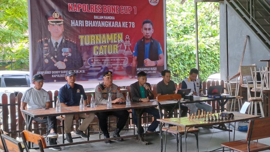 Memperingati Hari Bhayangkara Ke-78, LSM Lamellong dan Percasi Bone Gelar Turnamen Catur Kapolres Bone Cup 1