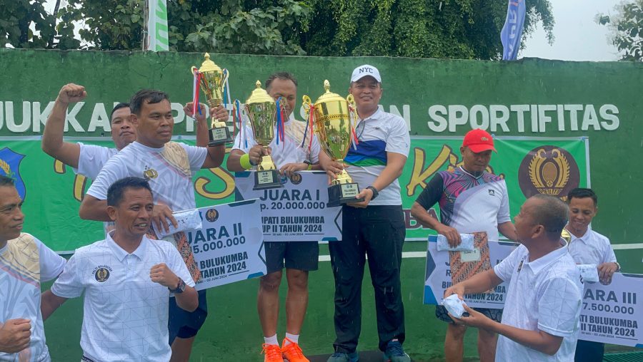 PTC Polda Sulsel Dominasi Turnamen Tennis Bupati Cup II Pelti Bulukumba 2024