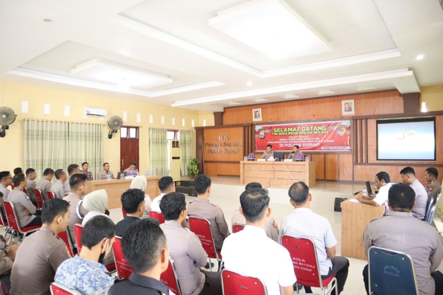 Kapolres Sidrap Sambut Tim Biro Rena Polda Sulsel untuk Sosialisasi Rancangan RKA