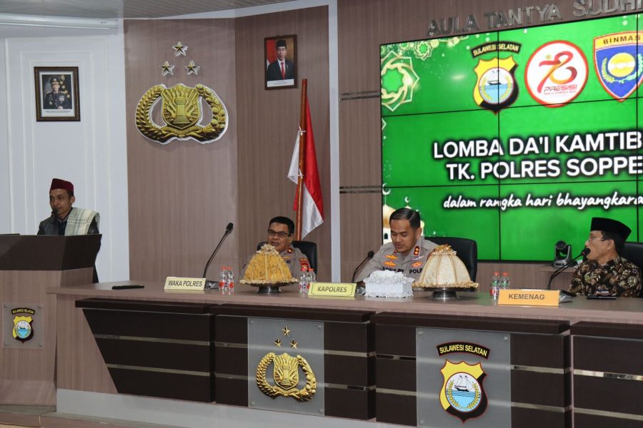 Dalam rangka Hari Bhayangkara ke 78 Polres Soppeng menggelar Lomba Da’i Kamtibmas
