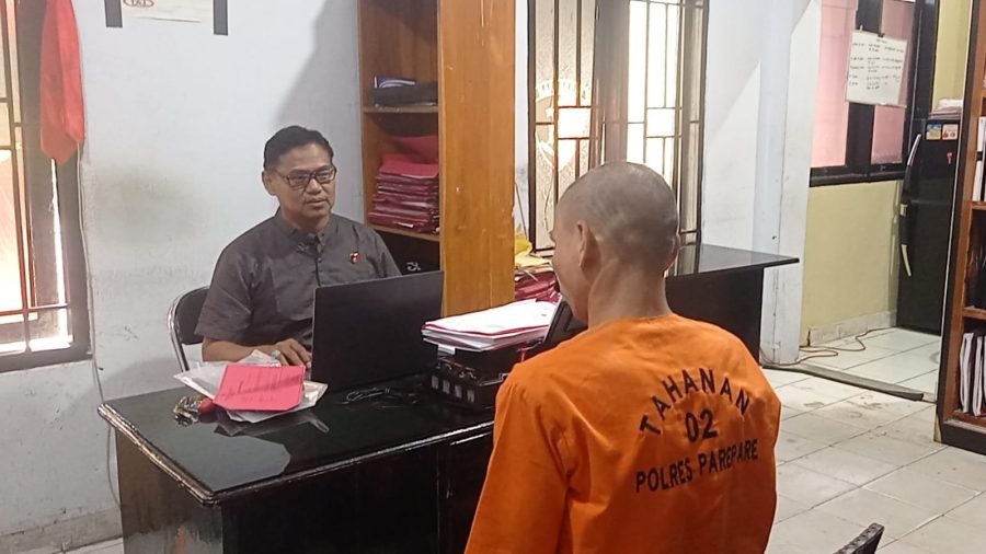 Aniaya Wanita Paruh Baya Dengan Sajam, Pria Ini Ditangkap Aparat Polres Parepare