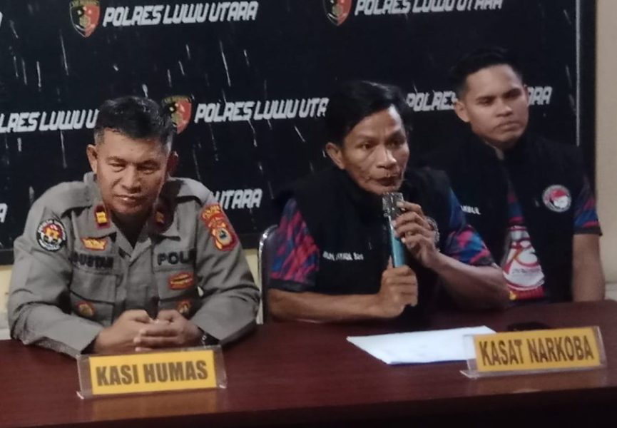 Kasat Narkoba Polres Luwu Utara Ungkap 41 Kasus Dengan BB 74.3.Gram Sabu dan Ribuan Butir Obat Daftar G