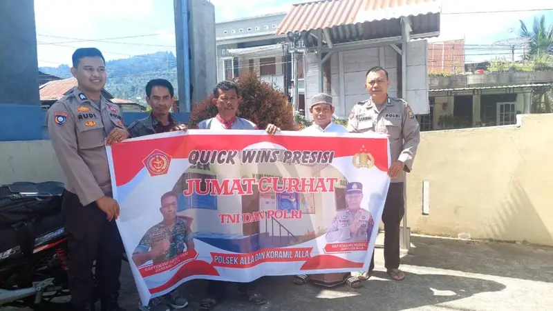 Polsek Alla Gelar Program Rutin “Jumat Curhat” Mendengar Keluh Kesah Dan Informasi Secara Langsung Dari Masyarakat