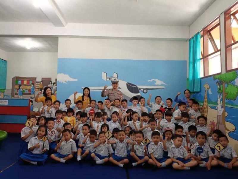 Polisi Sahabat anak, Polantas Tator Kunjungi TK Angela Paku
