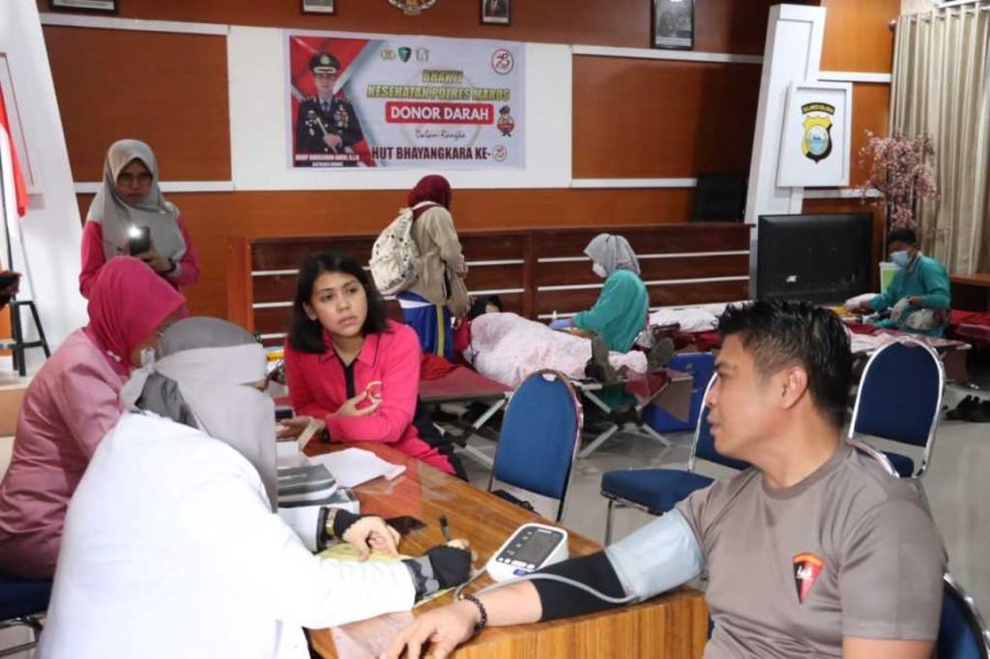 Gelar Donor Darah, Kapolres Maros: Upaya Bantu Sesama Yang Membutuhkan