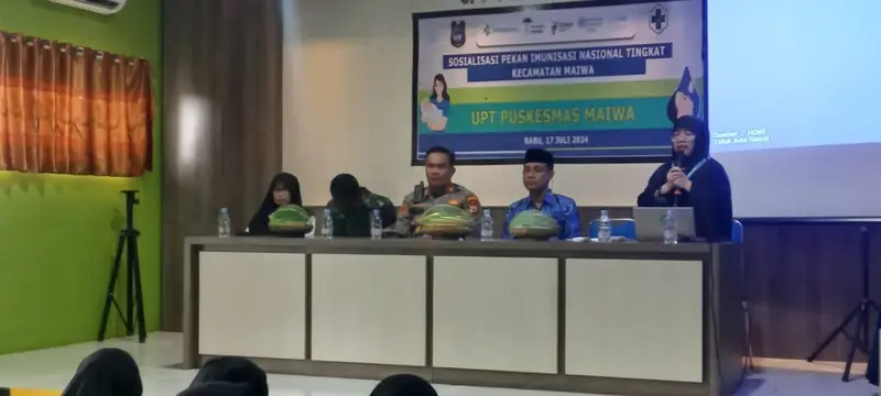 Kapolsek Maiwa Hadiri Pekan Imunisasi Nasional Dalam Rangka Penaggulangan Penyakit Virus Polio