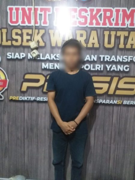 Unit Reskrim Polsek Wara Utara mengamankan terduga pelaku tindak pidana penganiayaan