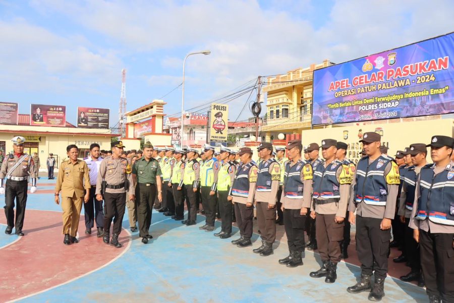 Polres Sidrap Gelar Apel Pasukan, Operasi Patuh 2024 Resmi Dimulai