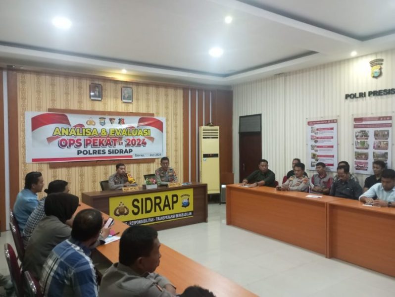 Polres Sidrap Gelar Rapat Evaluasi Ops Pekat, Bahas Peningkatan Kinerja