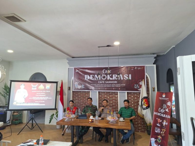 Cafe Demokrasi, Kapolres Tator Paparkan Materi dalam Kesiapan PAM Pilkada 2024