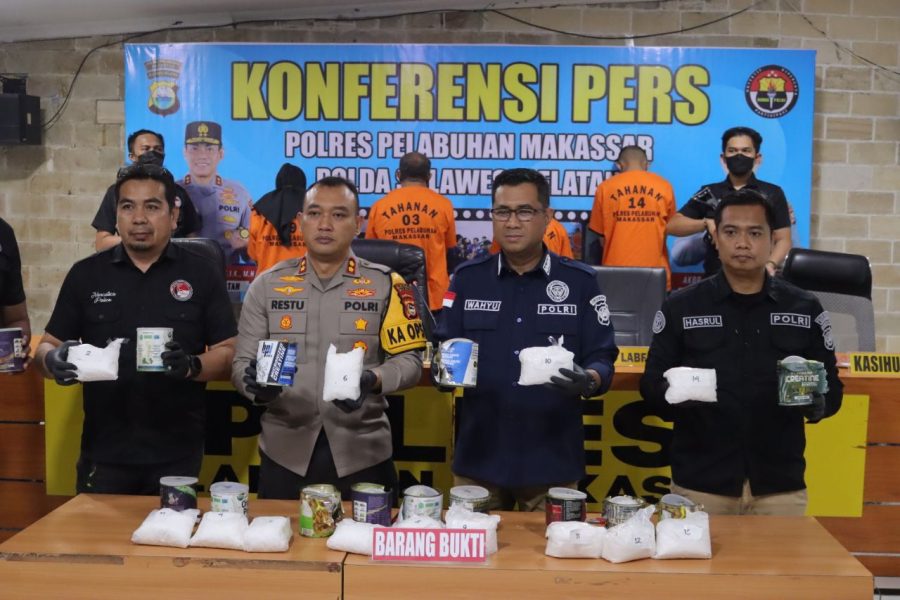 Selamatkan Anak Bangsa, Satnarkoba Polres Pelabuhan Makassar Amankan 6,7 Kg lebih Sabu peredaran Jaringan Internasional