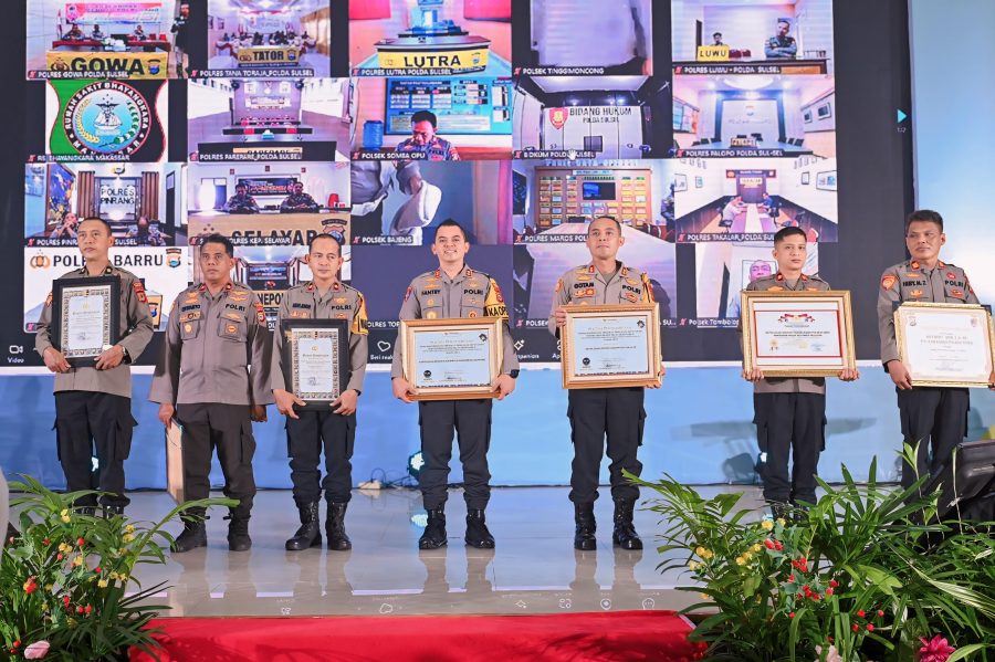 Polres Sidrap Raih Penghargaan Bergengsi dari Ombudsman RI Perwakilan Sulsel