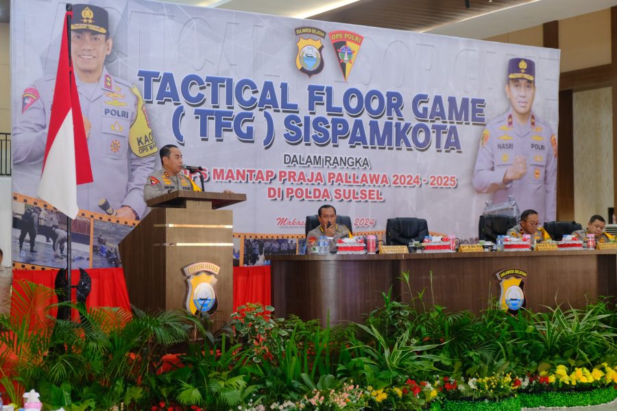 Kapolda Sulsel Hadiri Tactical Floor Game untuk Pengamanan Pilkada Gubernur dan Wakil Gubernur Prov. Sulsel