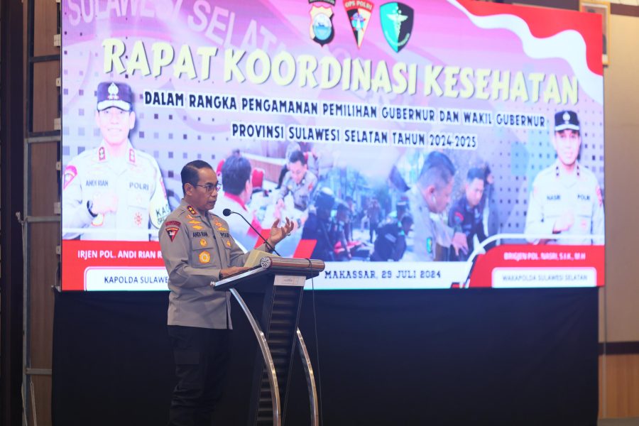 Kapolda Sulsel Buka Rapat Koordinasi Kesehatan Dalam Rangka Pengamanan Pilkada Prov. Sulsel T.A 2024-2025