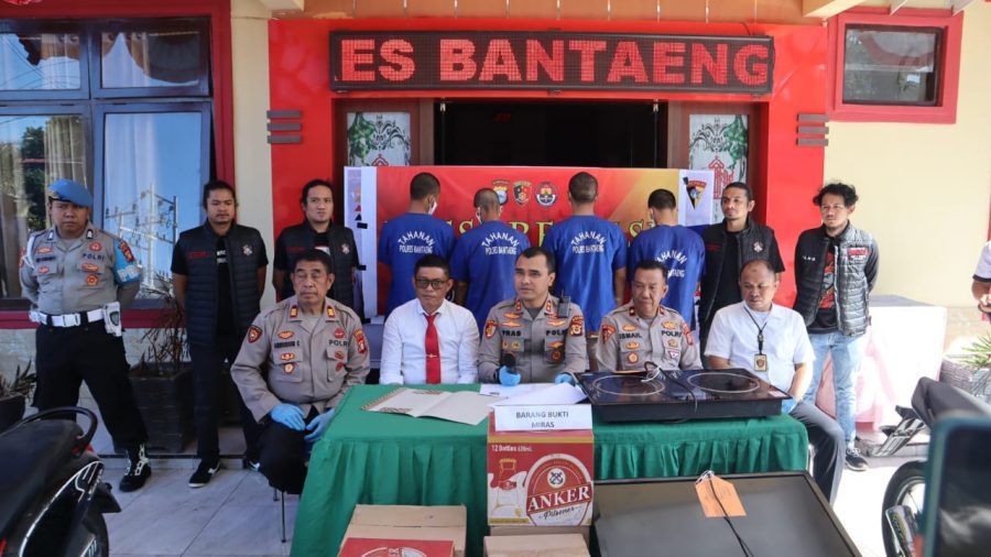 Polres Bantaeng Release Sembilan Terduga Pelaku Kriminal