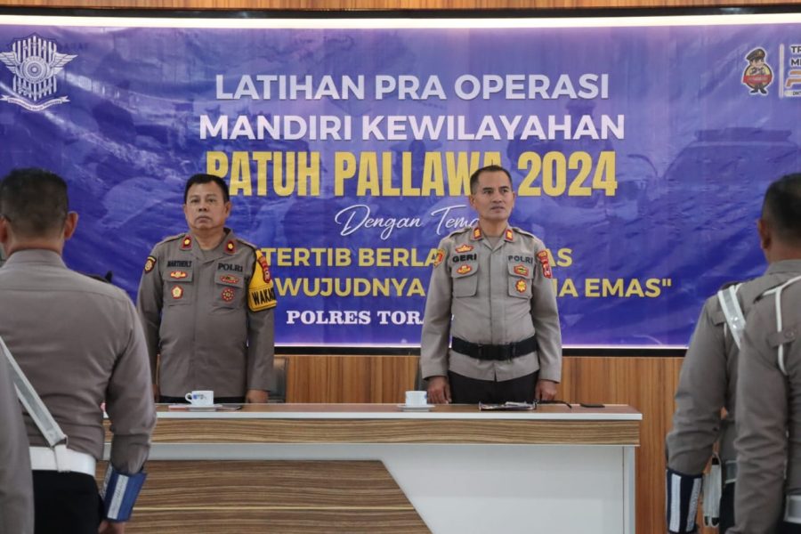 Berikan Pembekalan, Polres Toraja Utara Gelar Lat Pra Ops Patuh Pallawa 2024
