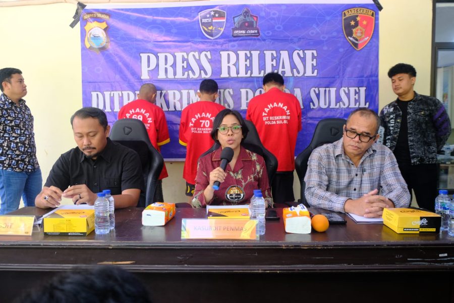 Tim Siber Polda Sulsel Bekuk Pelaku Yang Menfasilitasi dan Endorse Judi Online di Sulsel