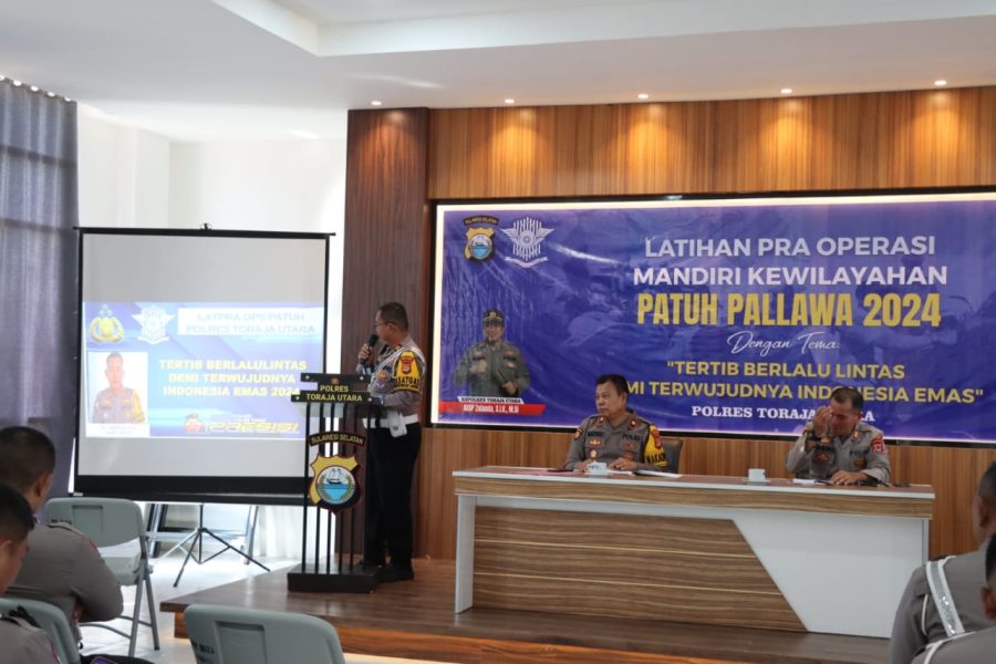 Berikan Pembekalan, Polres Toraja Utara Gelar Lat Pra Ops Patuh Pallawa 2024