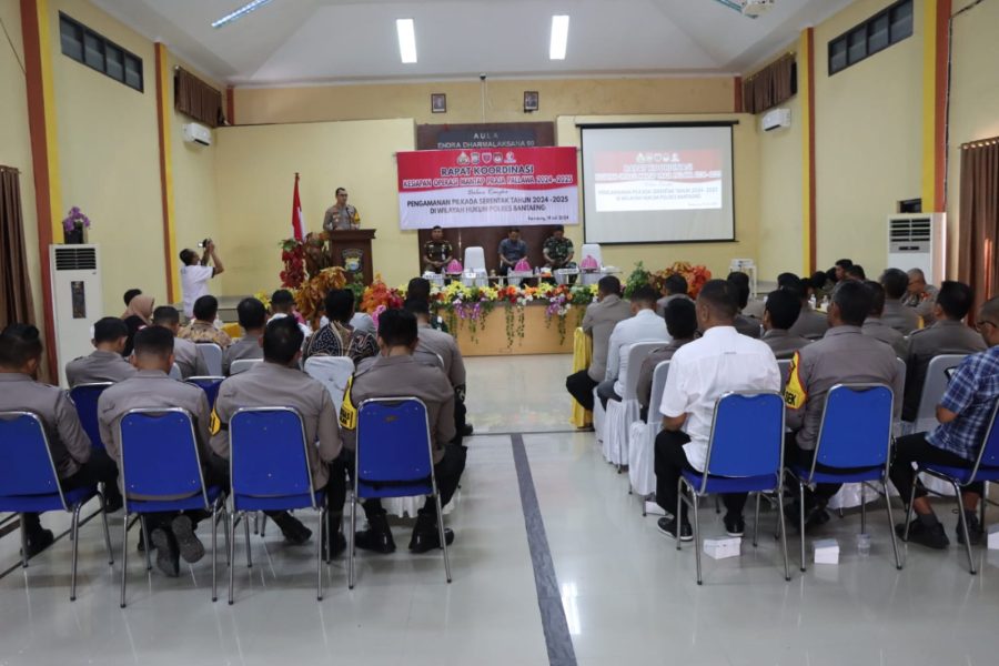 Forum Koordinasi Pimpinan Daerah (Forkopimda) Bantaeng mengikuti Rapat Koordinasi kesiapan Operasi Mantap Praja Pallawa 2024 – 2025