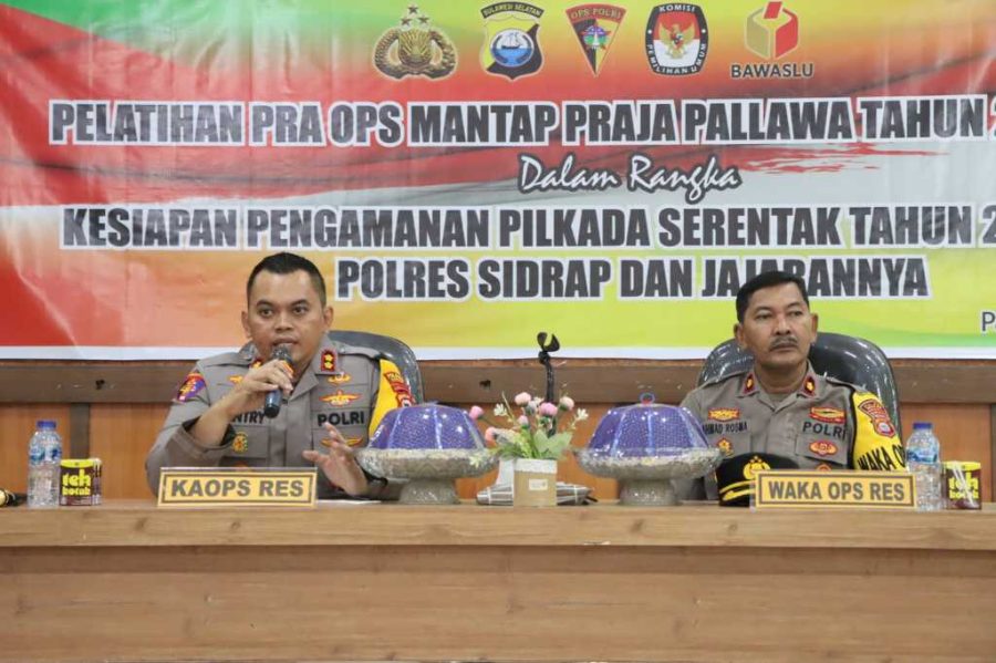 Kepemimpinan Baru di Latpra Ops Mantap Praja 2024: AKBP Dr. Fantry Taherong Siapkan Personel Polri Hadapi Pilkada Sidrap