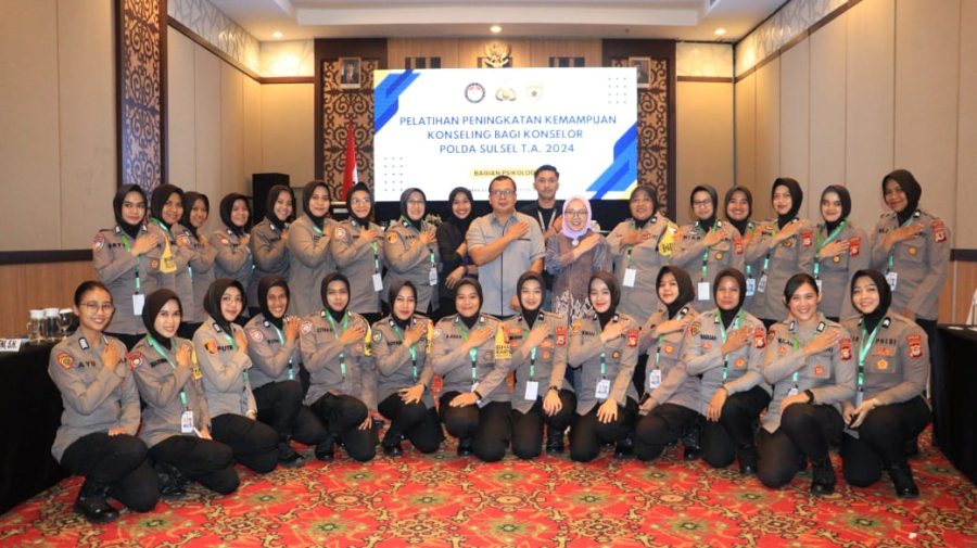 Biro SDM Polda Sulsel Gelar Peningkatan Kemampuan Polwan Sebagai Konselor Perempuan dan Anak