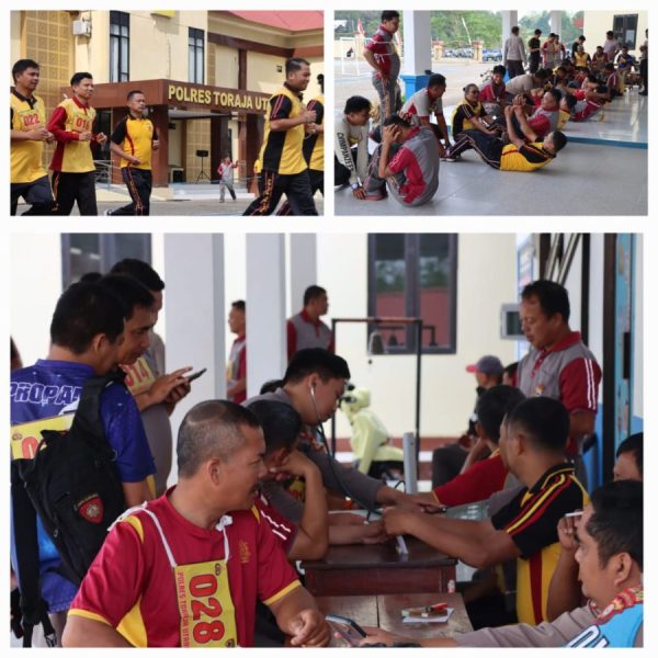 Pastikan Kesiapan Jasmani Jelang Pemilukada 2024, Polres Toraja Utara Gelar UKJ Semester II