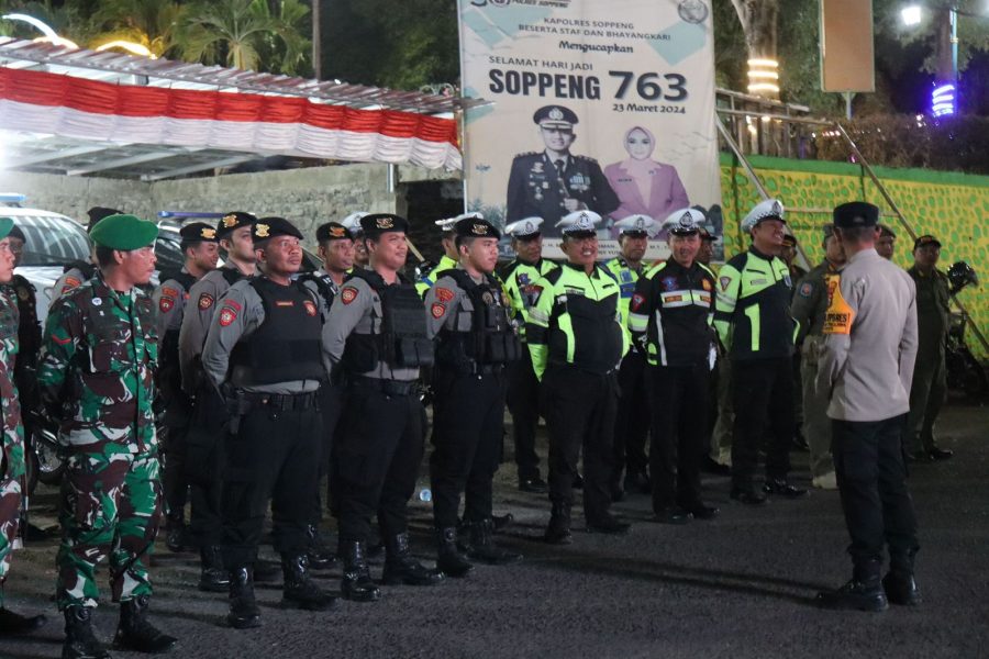 Polres Soppeng melaksanan kegiatan Patroli Cooling System Dan Sinergitas Tni Polri bersama Pemkab Kabupaten Soppeng