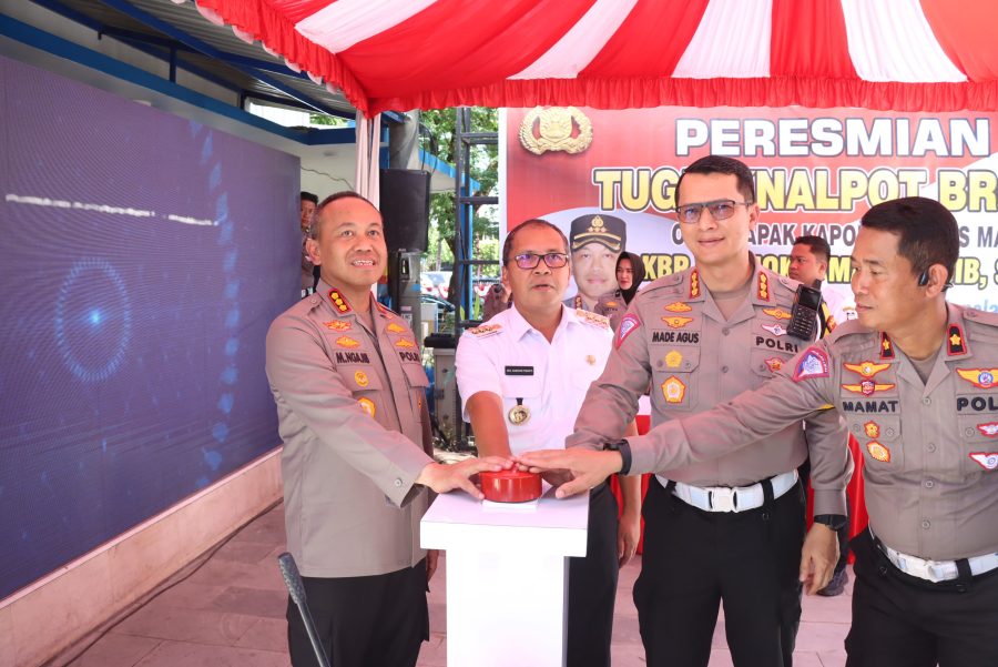 Polrestabes Makassar Resmikan Tugu Ikan Knalpot Brong