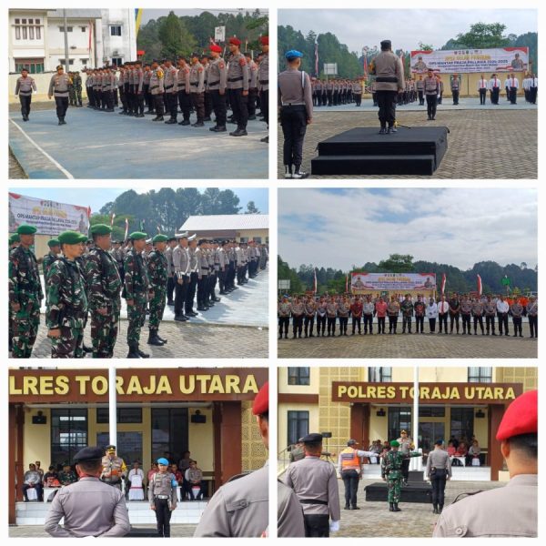 Kapolres Toraja Utara Pimpin Langsung Apel Gelar Pasukan Ops Mantap Praja Pallawa 2024-2025