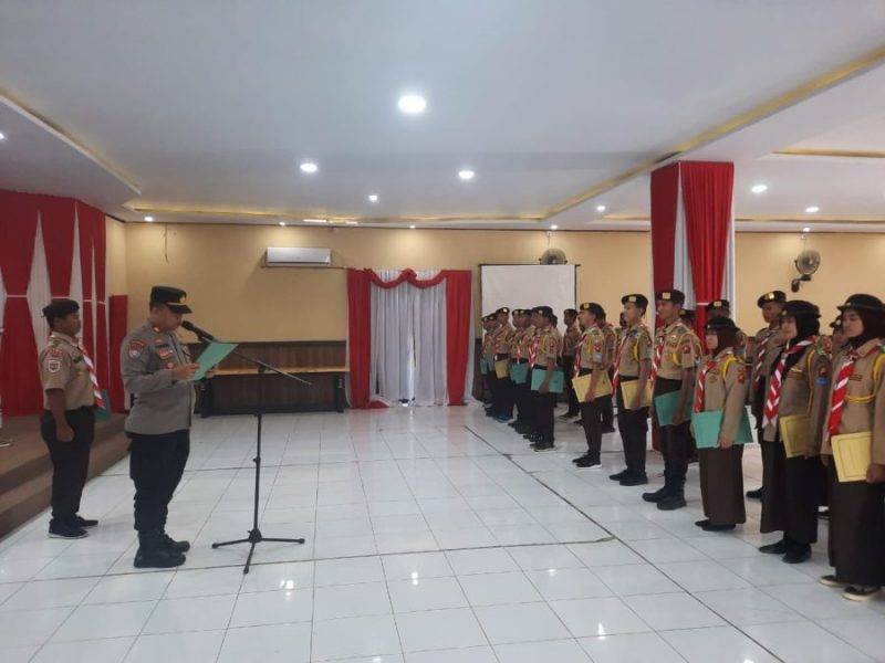 Kasat Binmas PimpinI Pelantikan Pengurus Cabang dan Ranting Periode 2024/2025 Saka Bhayangkara Cab. Wajo
