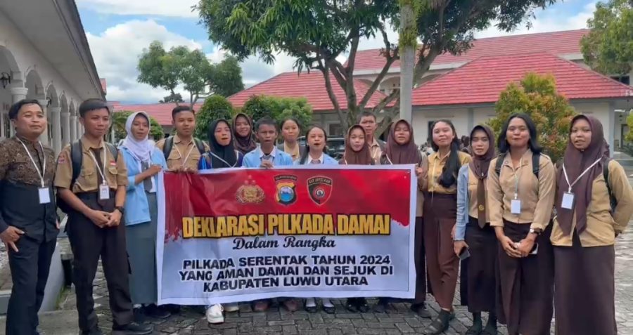 Polres Luwu Utara Ajak Pelajar SMA Deklarasi Pilkada Damai