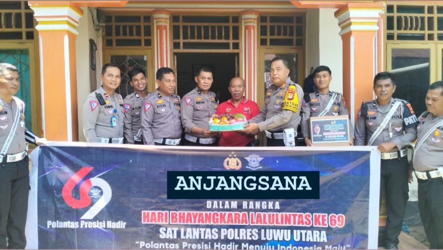 Sat Lantas Polres Luwu Utara Lanjutkan Anjangsana ke Pensiunan Polri dalam Rangka Bulan Bakti Polantas 2024