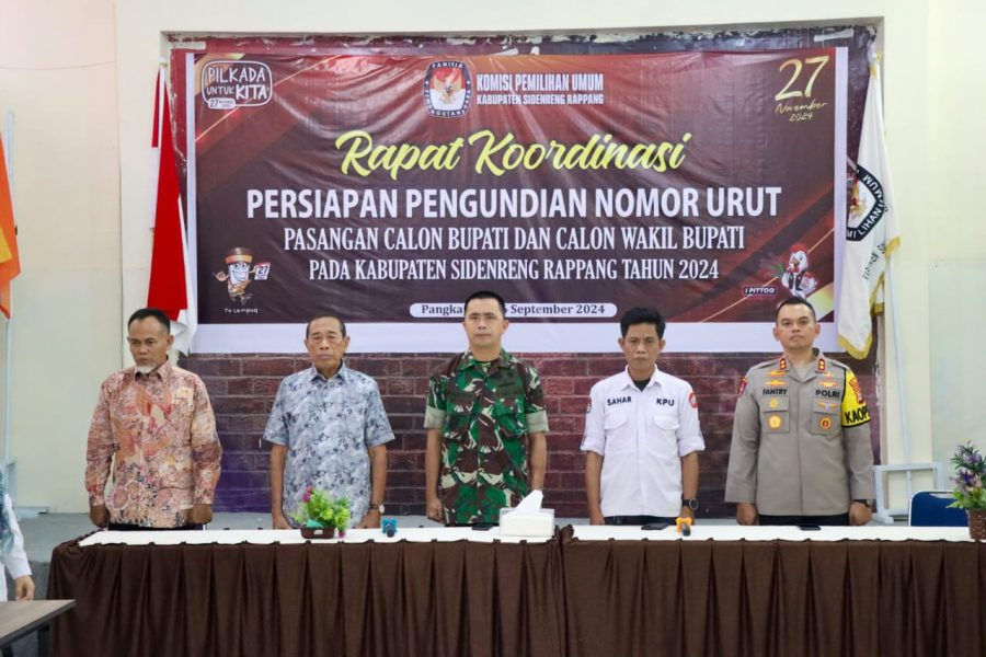 Rakor Persiapan Pengundian Nomor Urut Paslon, Kapolres Sidrap Tekankan Sinergi Pengamanan