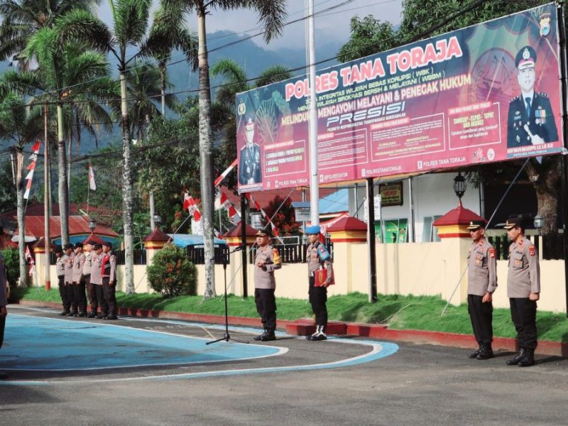 Kapolres Tator Pimpin Apel Jam Pimpinan, Tekankan Netralitas
