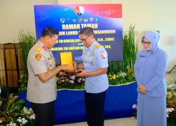 Kapolda Sulsel Hadiri Upacara Serah Terima Jabatan Komandan Pangkalan TNI AU Sultan Hasanuddin