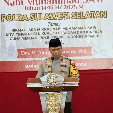 Polda Sulsel Gelar Peringatan Isra Miraj Nabi Besar Muhammad SAW Tahun 1446 H/ 2025 M
