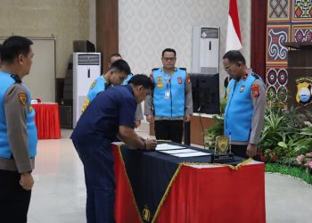 Wakapolda Sulsel Pimpin Penandatanganan Pakta Integritas dan Pengambilan Sumpah Penerimaan Polri T.A. 2025