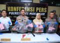 Konferensi Pers, Polrestabes Makassar Ungkap Kasus Persetubuhan Anak di Bawah Umur