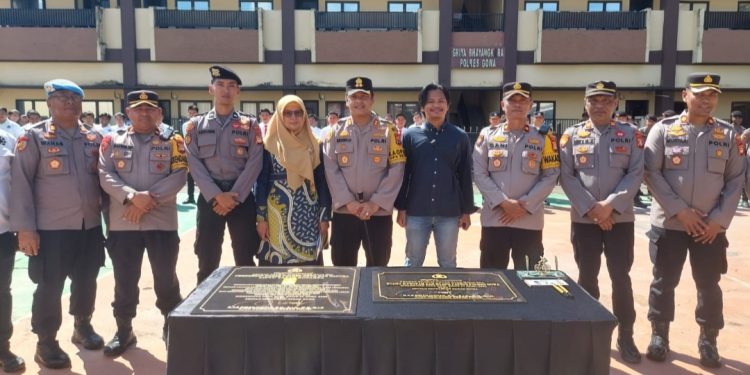 Peringati Jasa Anggota Gugur, Polres Gowa Resmikan Gapura AIPTU Yayan Sutarya
